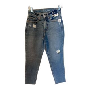 OLD NAVY SIZE 4 HIGH RISE CURVY OG STRAIGHT ANKLE JEANS NWT